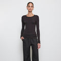 Fashionista Heaven Silk Crew Top — Vita