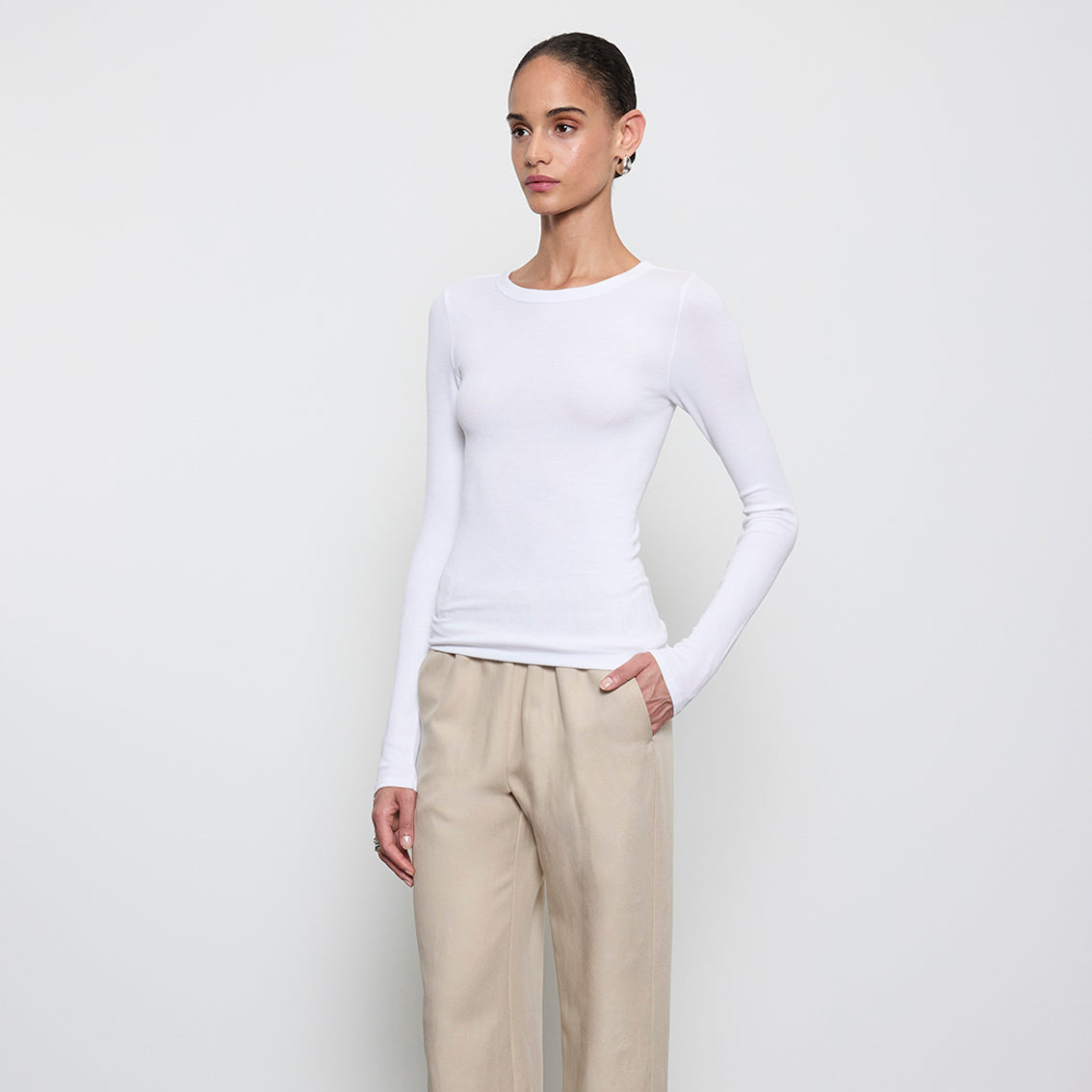 Fashionista Heaven Silk Crew Top — Vita