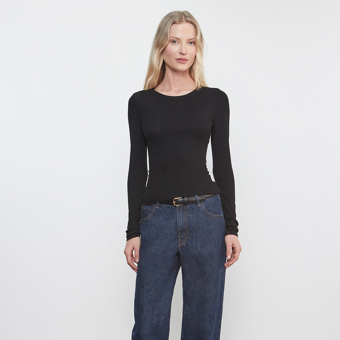 Fashionista Heaven Silk Crew Top — Eva