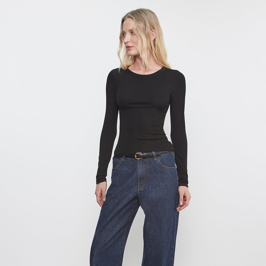 Fashionista Heaven Silk Crew Top — Eva