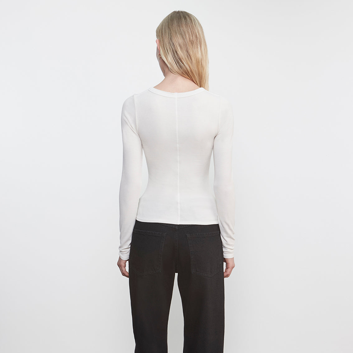 Fashionista Heaven Silk Crew Top — Eva
