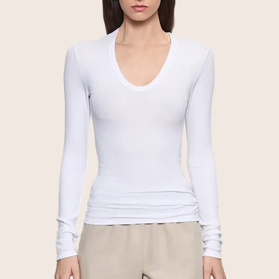 Fashionista Heaven Silk Long Sleeve Top — Maya