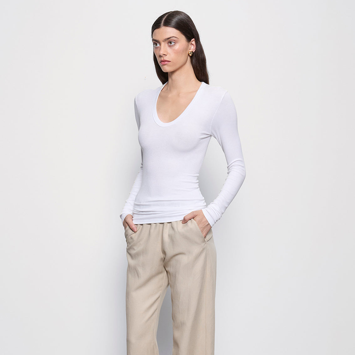 Fashionista Heaven Silk Long Sleeve Top — Maya