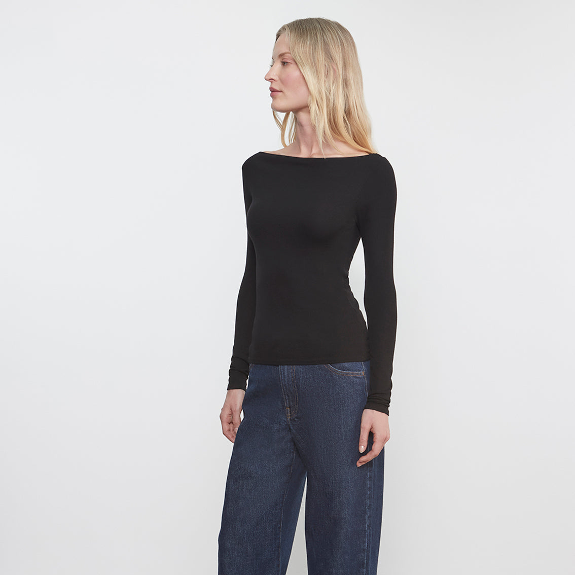 Fashionista Heaven Silk Boatneck Top — Lana