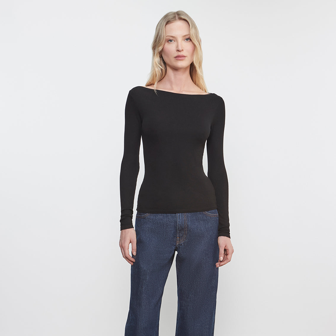 Fashionista Heaven Silk Boatneck Top — Lana