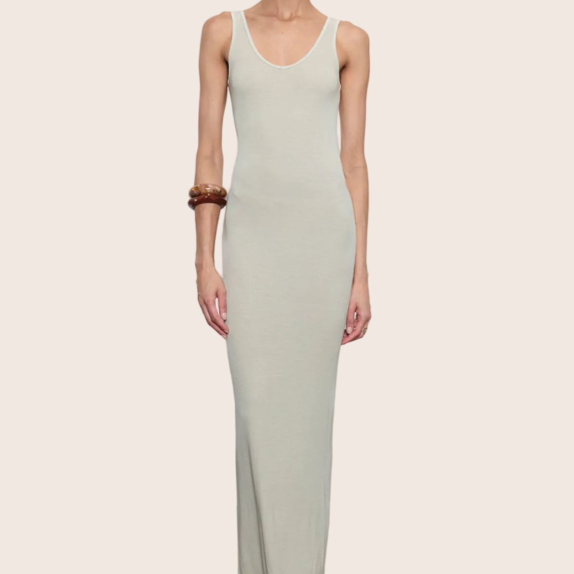 Silk Rib Maxi Dress — Cynthia