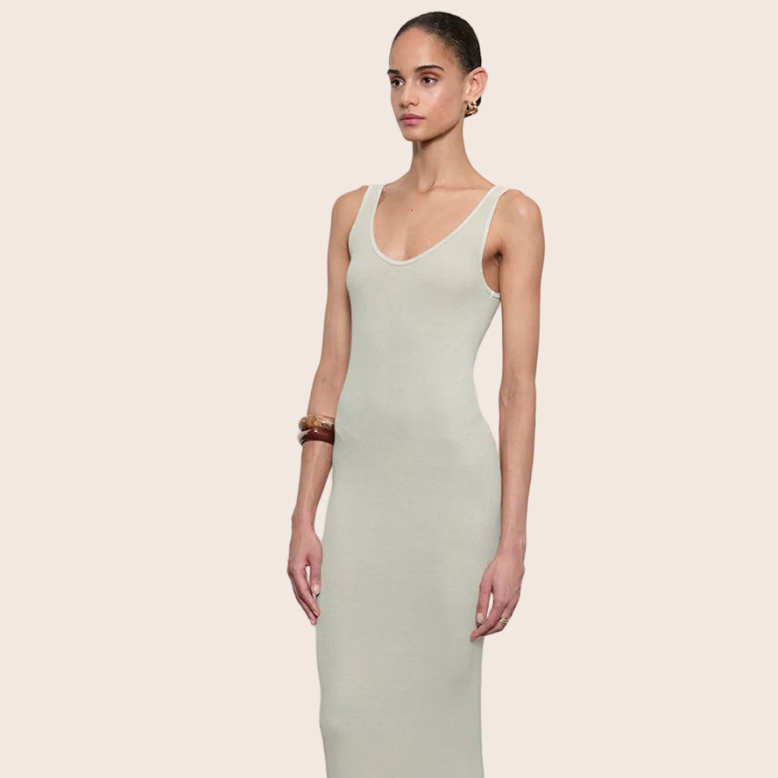 Silk Rib Maxi Dress — Cynthia