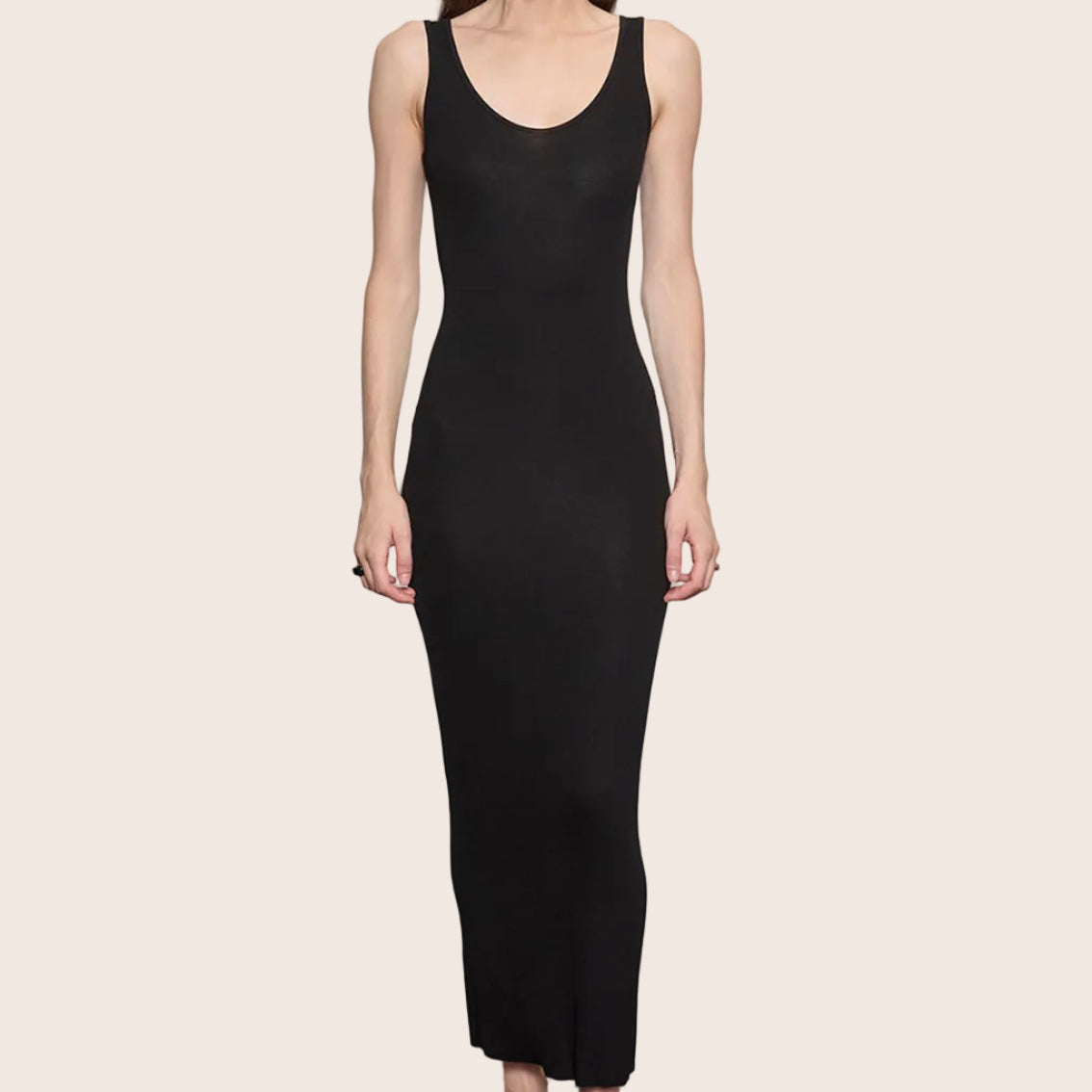 Silk Rib Maxi Dress — Cynthia
