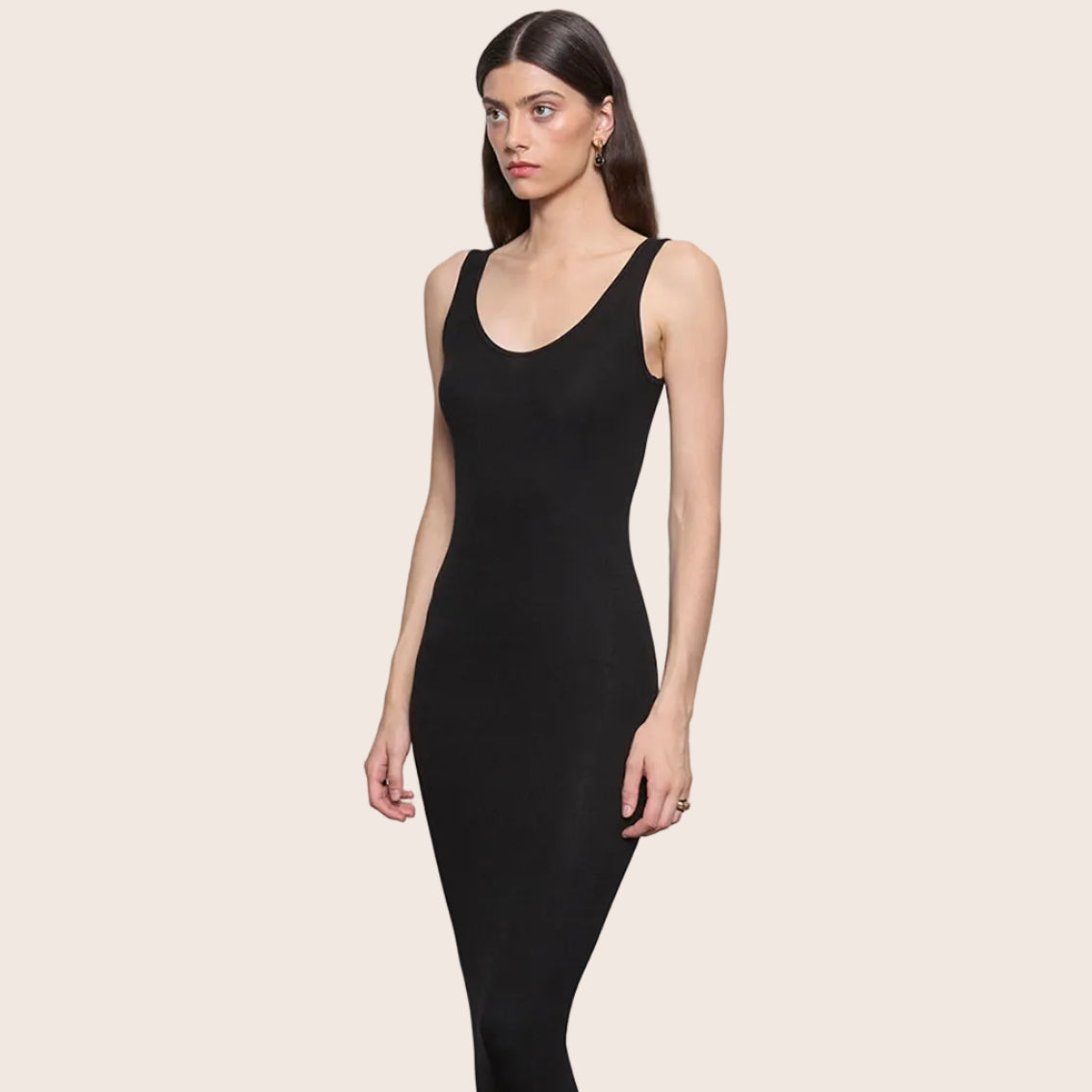Silk Rib Maxi Dress — Cynthia