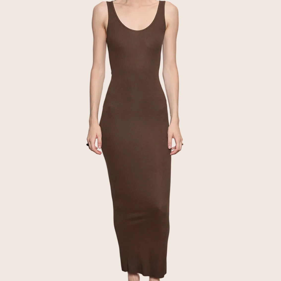 Silk Rib Maxi Dress — Cynthia