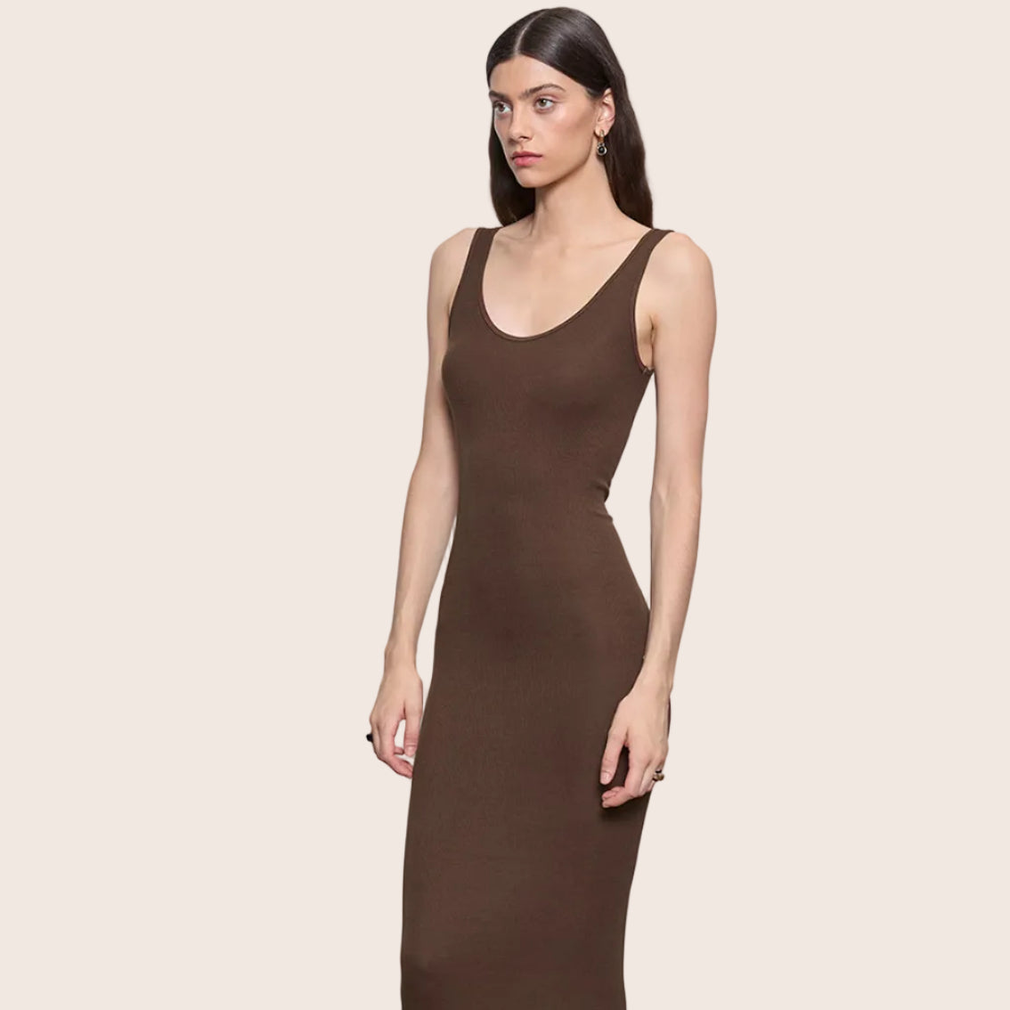 Silk Rib Maxi Dress — Cynthia
