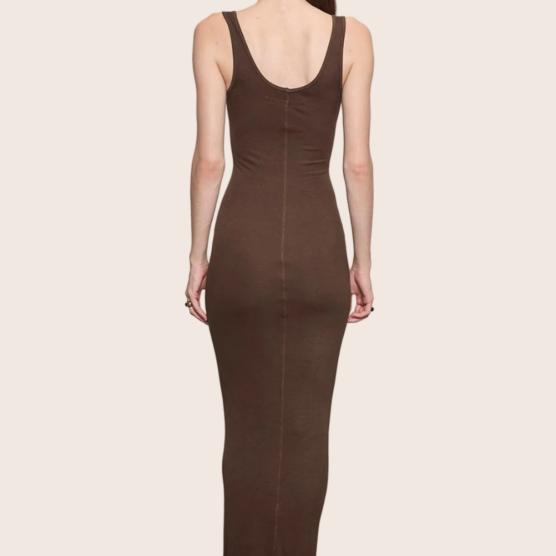 Silk Rib Maxi Dress — Cynthia