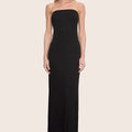 Silk Rib Strapless Fluid Dress — Maria