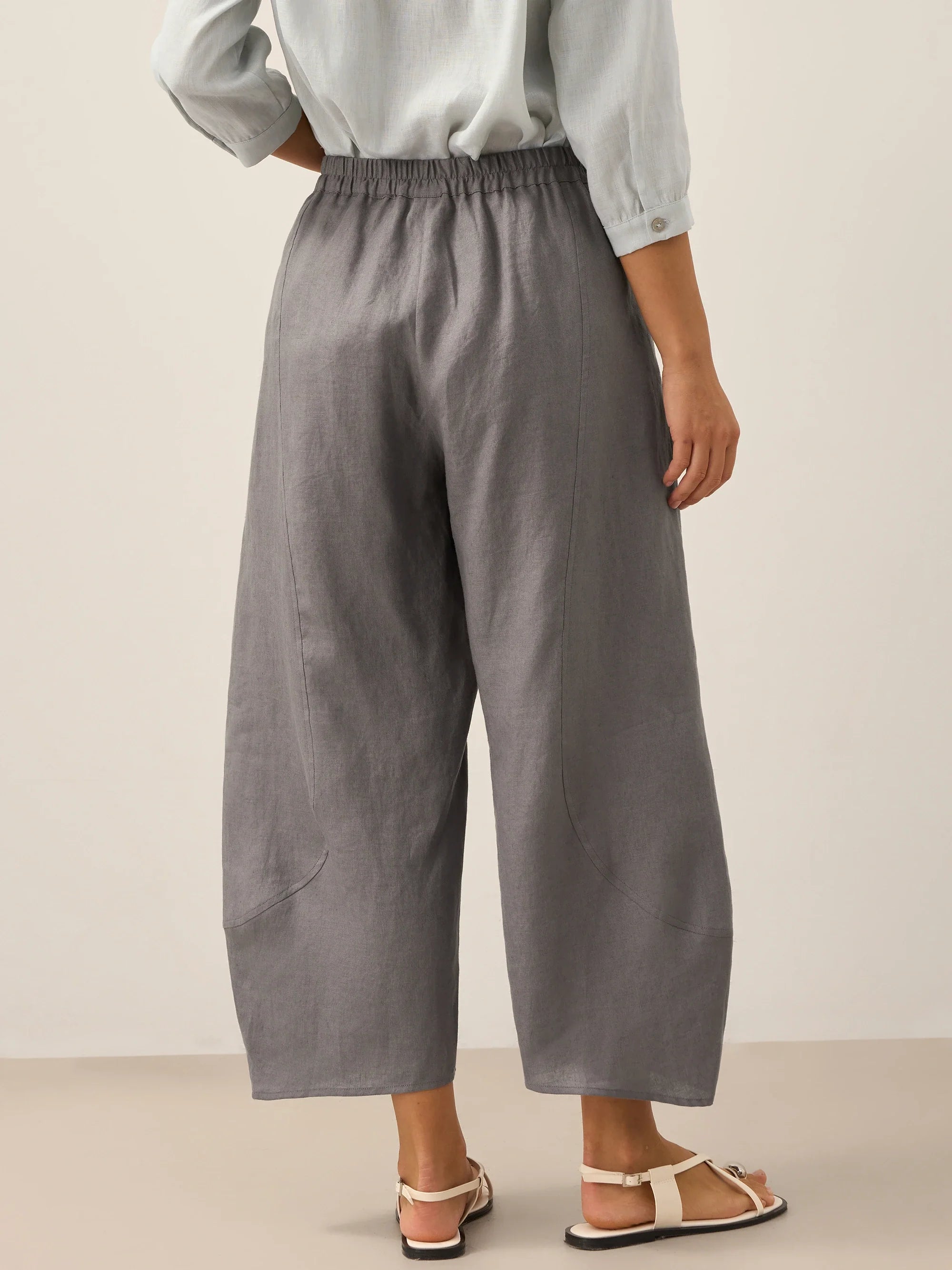 Fashionista Heaven Linen Ankle Pants — Clementine