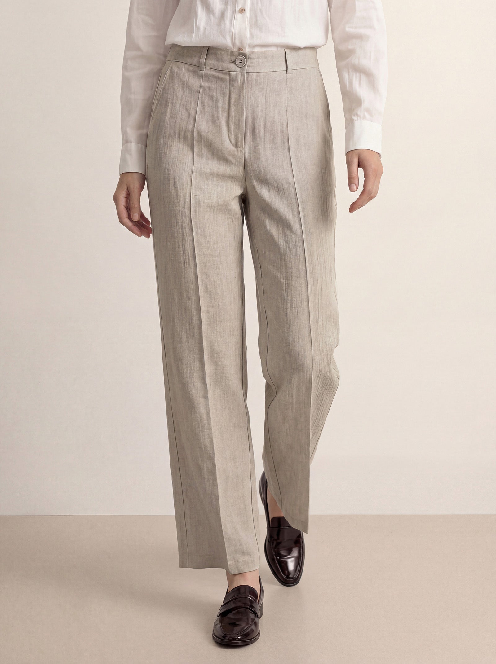 Fashionista Heaven Linen Wide-Leg Pants — Octavia