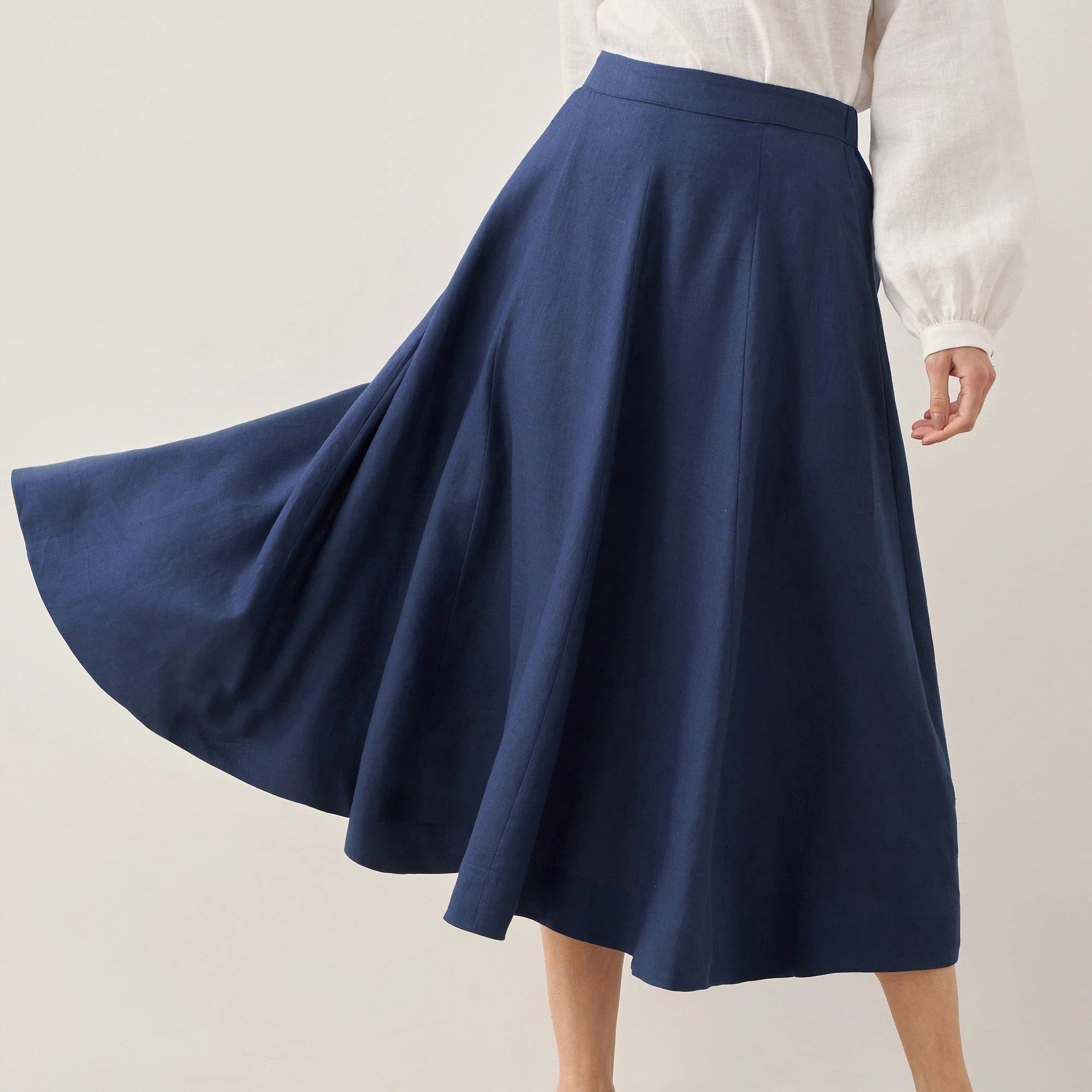 Fashionista Heaven Linen A-Line Skirt — Mathilde