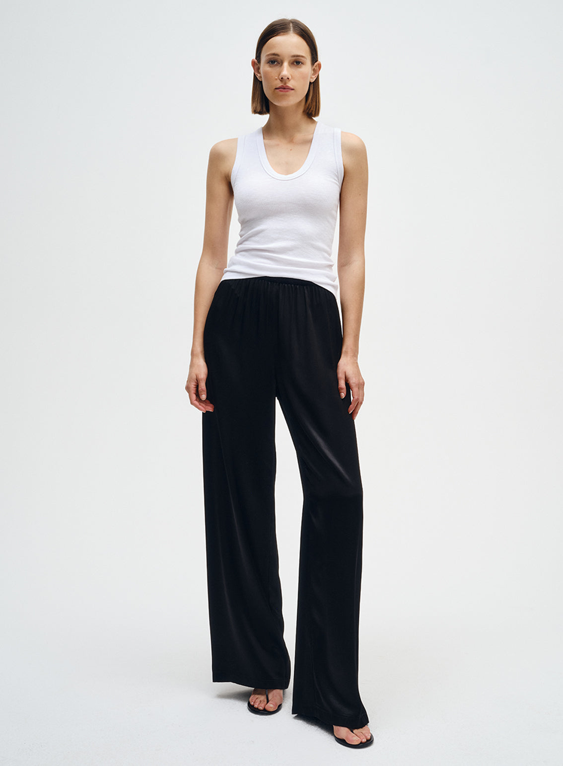 Satin Wide-Leg Pant — Valentina