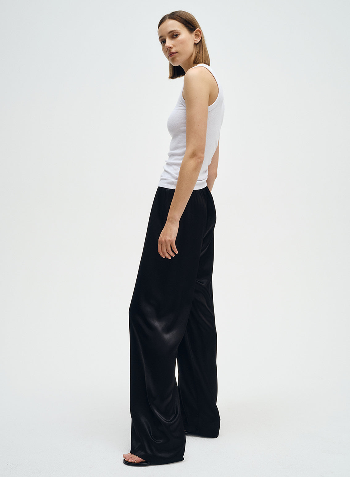 Satin Wide-Leg Pant — Valentina