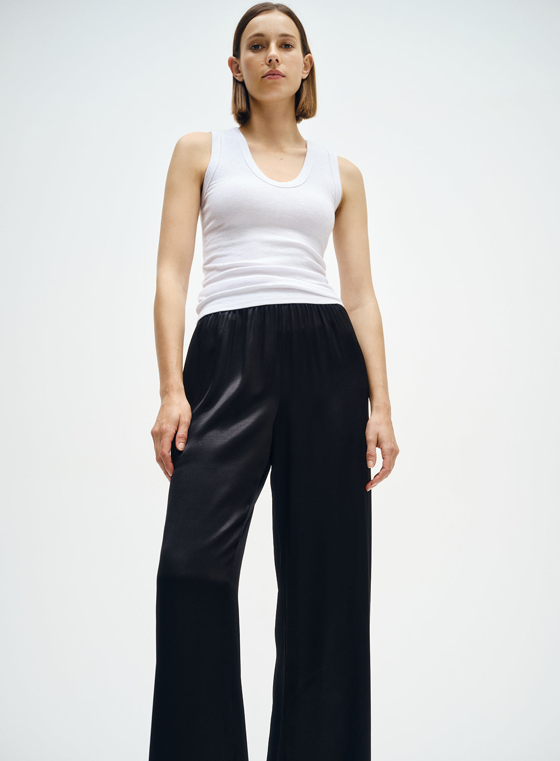 Satin Wide-Leg Pant — Valentina
